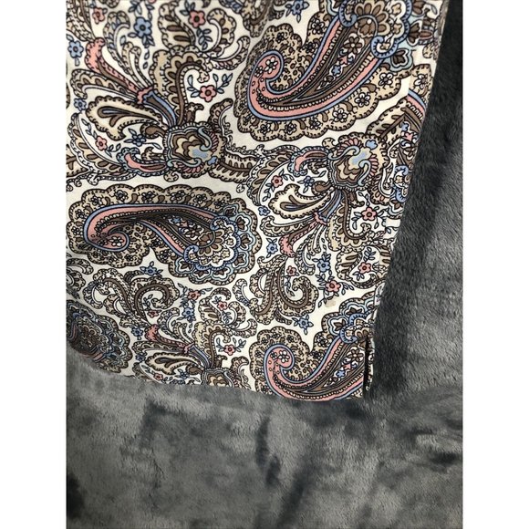 Talbots The Perfect Crop Women's Beige Multi Paisley Cotton Stretch Pants SZ-22 - Picture 15 of 16